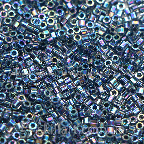 Бисер DBC-85 Miyuki Delica Beads Cut 11/0 (рубка, серебряно-радужно-голубой)